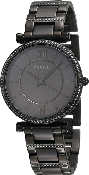 Buy Shop Fossil Carlie Black Dial Black Steel Strap Watch for Women - ES4488 USA Online