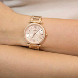 Buy Shop Fossil Carlie Rose Gold Dial Rose Gold Steel Strap Watch for Women - ES4301 USA Online