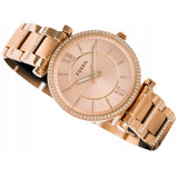 Buy Shop Fossil Carlie Rose Gold Dial Rose Gold Steel Strap Watch for Women - ES4301 USA Online