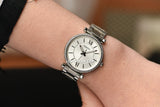 Buy Shop Fossil Carlie Silver Dial Silver Steel Strap Watch for Women - ES4341 USA Online