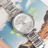 Buy Shop Fossil Carlie Silver Dial Silver Steel Strap Watch for Women - ES4341 USA Online