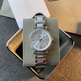 Buy Shop Fossil Carlie Silver Dial Silver Steel Strap Watch for Women - ES4341 USA Online