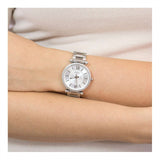 Buy Shop Fossil Carlie Silver Dial Silver Steel Strap Watch for Women - ES4341 USA Online
