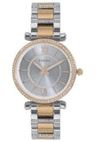 Buy Shop Fossil Carlie Silver Dial Two Tone Steel Strap Watch for Women - ES4342 USA Online