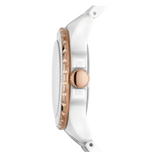 Buy Shop Fossil FB-01 Analog White Dial White Ceramic Strap Watch for Women - CE1107 USA Online