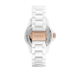 Buy Shop Fossil FB-01 Analog White Dial White Ceramic Strap Watch for Women - CE1107 USA Online