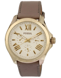 Buy Shop Fossil Cecile Champagne Dial Grey Leather Strap Watch for Women - AM4529 USA Online