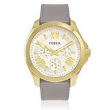 Buy Shop Fossil Cecile Champagne Dial Grey Leather Strap Watch for Women - AM4529 USA Online