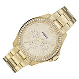 Buy Shop Fossil Cecile Chronograph Gold Dial Gold Steel Strap Watch for Women - AM4482 USA Online