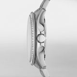 Buy Shop Fossil Cecile Chronograph Silver Dial Silver Steel Strap Watch for Women - AM4481 USA Online