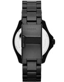 Buy Shop Fossil Cecile Multi Function Crystals Black Dial Black Steel Strap Watch for Women - AM4522 USA Online