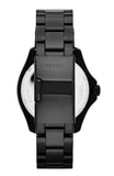 Buy Shop Fossil Cecile Multi Function Crystals Black Dial Black Steel Strap Watch for Women - AM4522 USA Online