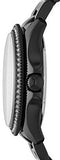 Buy Shop Fossil Cecile Multi Function Crystals Black Dial Black Steel Strap Watch for Women - AM4522 USA Online
