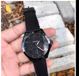 Buy Shop Fossil Cecile Multifunction Black Dial Black Leather Strap Watch for Men - AM4523 USA Online