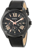 Buy Shop Fossil Cecile Multifunction Black Dial Black Leather Strap Watch for Men - AM4523 USA Online