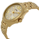Buy Shop Fossil Cecile Multifunction Champagne Dial Gold Steel Strap Watch for Women - AM4510 USA Online