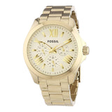 Buy Shop Fossil Cecile Multifunction Champagne Dial Gold Steel Strap Watch for Women - AM4510 USA Online
