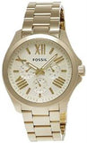 Buy Shop Fossil Cecile Multifunction Champagne Dial Gold Steel Strap Watch for Women - AM4510 USA Online