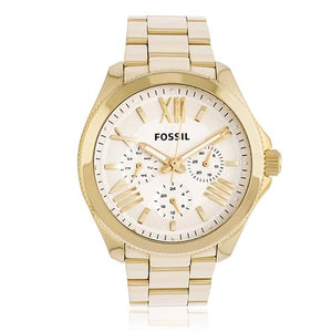 Buy Shop Fossil Cecile Multifunction Champagne Dial Gold Steel Strap Watch for Women - AM4510 USA Online