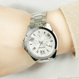 Buy Shop Fossil Cecile Multifunction Silver Dial Silver Steel Strap Watch for Women - AM4509 USA Online