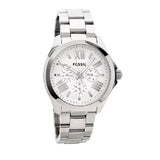 Buy Shop Fossil Cecile Multifunction Silver Dial Silver Steel Strap Watch for Women - AM4509 USA Online