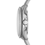 Buy Shop Fossil Cecile Chronograph Silver Dial Silver Steel Strap Watch for Women - AM4481 USA Online
