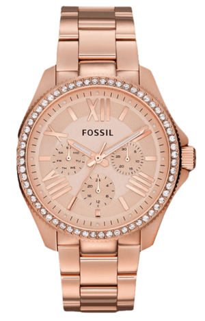 Buy Shop Fossil Cecile Rose Gold Dial Rose Gold Steel Strap Watch for Women - AM4483 USA Online