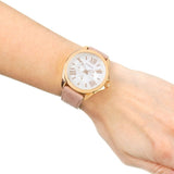 Buy Shop Fossil Cecile White Dial Beige Leather Strap Watch for Women - AM4532 USA Online