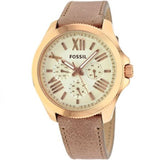 Buy Shop Fossil Cecile White Dial Beige Leather Strap Watch for Women - AM4532 USA Online