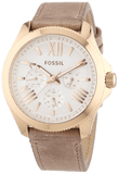 Buy Shop Fossil Cecile White Dial Beige Leather Strap Watch for Women - AM4532 USA Online