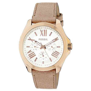 Buy Shop Fossil Cecile White Dial Beige Leather Strap Watch for Women - AM4532 USA Online