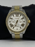 Buy Shop Fossil Cecile White Dial Two Tone Steel Strap Watch for Women - AM4543 USA Online