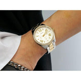Buy Shop Fossil Cecile White Dial Two Tone Steel Strap Watch for Women - AM4543 USA Online