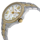 Buy Shop Fossil Cecile White Dial Two Tone Steel Strap Watch for Women - AM4543 USA Online