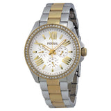 Buy Shop Fossil Cecile White Dial Two Tone Steel Strap Watch for Women - AM4543 USA Online
