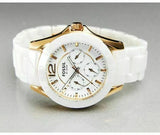 Buy Shop Fossil Ceramic Multifunction White Dial White Steel Strap Watch for Women - CE1006 USA Online