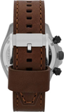 Buy Shop Fossil Retro Traveler Chronograph White Dial Brown Leather Strap Watch for Men - CH2886 USA Online