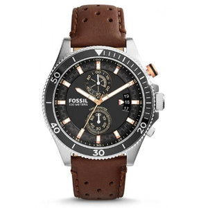 Buy Shop Fossil Wakefield Black Dial Brown Leather Strap Watch for Men - CH2944 USA Online