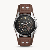 Buy Shop Fossil Coachman Chronograph Black Dial Brown Leather Strap Watch for Men - CH2891 USA Online