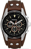 Buy Shop Fossil Coachman Chronograph Black Dial Brown Leather Strap Watch for Men - CH2891 USA Online