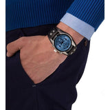 Buy Shop Fossil Coachman Chronograph Blue Dial Black Leather Strap Watch for Men - CH2564 USA Online