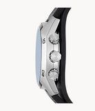 Buy Shop Fossil Coachman Chronograph Blue Dial Black Leather Strap Watch for Men - CH2564 USA Online