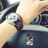 Buy Shop Fossil Coachman Chronograph White Dial Blue Leather Strap Watch for Men - CH3051 USA Online