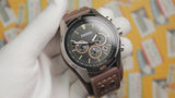 Buy Shop Fossil Coachman Chronograph Black Dial Brown Leather Strap Watch for Men - CH2891 USA Online
