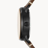 Buy Shop Fossil Commuter Automatic Black Dial Brown Leather Strap Watch for Men - ME3158 USA Online