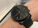 Buy Shop Fossil Commuter Black Dial Black Leather Strap Watch for for Men - FS5504 USA Online