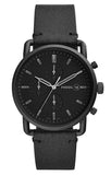 Buy Shop Fossil Commuter Black Dial Black Leather Strap Watch for for Men - FS5504 USA Online