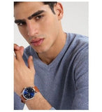Buy Shop Fossil Commuter Blue Dial Blue Leather Strap Watch for Men - FS5325 USA Online