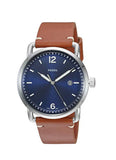 Buy Shop Fossil Commuter Blue Dial Blue Leather Strap Watch for Men - FS5325 USA Online