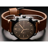 Buy Shop Fossil Commuter Chronograph Black Dial Brown Leather Strap Watch for Men - FS5403 USA Online